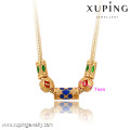 42901 Xuping beads jewelry fashion hot sale 18k delicate luxury copper alloy jewelry necklace